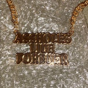 NWT Linda Finegold Assholes Live Forever Chain